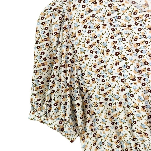 Faithfull The Brand Sidonie Floral Aurelia Cream Floral Mini Dress Size 4 - Picture 9 of 12